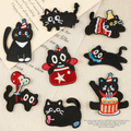 8 Styles Silly Black Cat Embroidered Patches – Pick Your Chaos! Self-Adhesive Stick-On Appliques