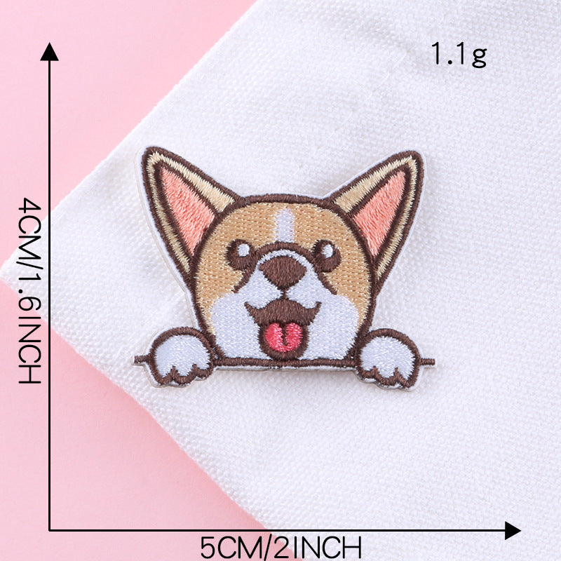 Peeking Dog Embroidered Patches – Pick Your Breed! Self-Adhesive Stick-On Appliques, 9 Styles