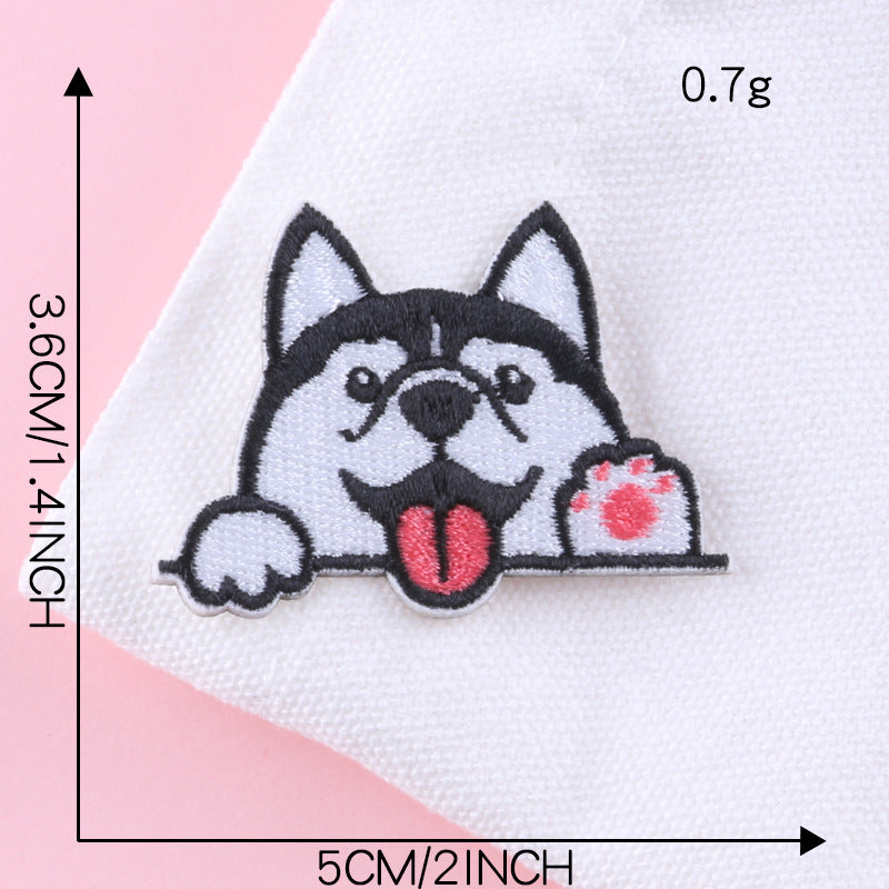 Peeking Dog Embroidered Patches – Pick Your Breed! Self-Adhesive Stick-On Appliques, 9 Styles