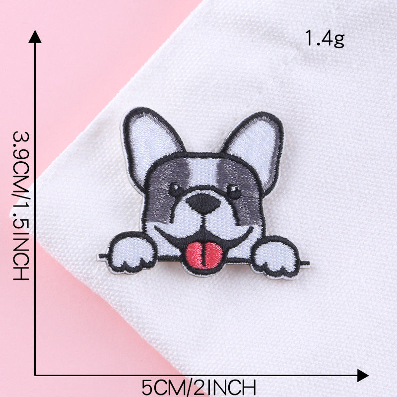 Peeking Dog Embroidered Patches – Pick Your Breed! Self-Adhesive Stick-On Appliques, 9 Styles