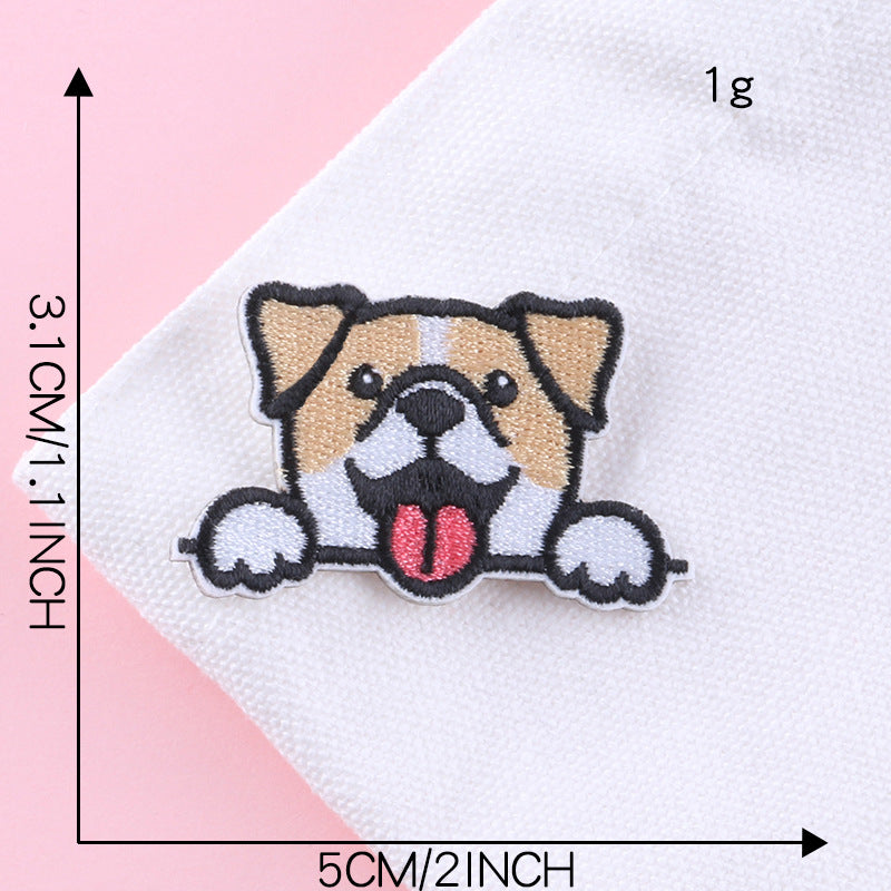 Peeking Dog Embroidered Patches – Pick Your Breed! Self-Adhesive Stick-On Appliques, 9 Styles