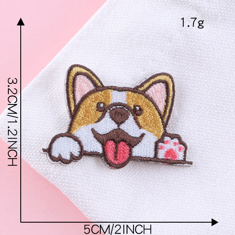 Peeking Dog Embroidered Patches – Pick Your Breed! Self-Adhesive Stick-On Appliques, 9 Styles
