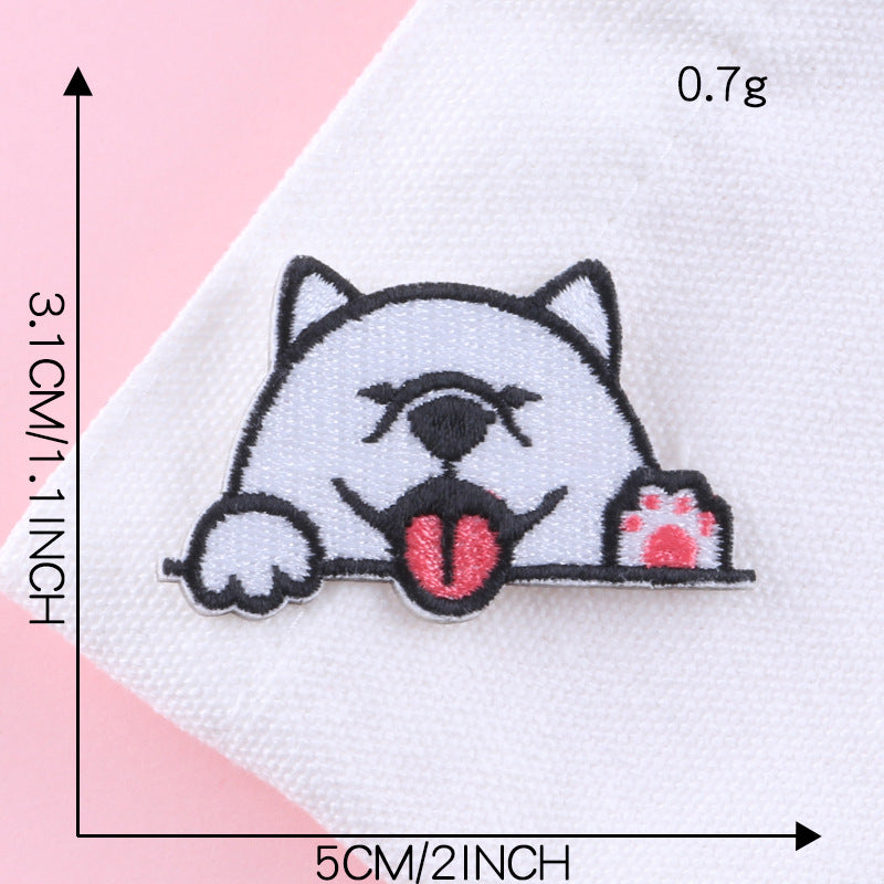 Peeking Dog Embroidered Patches – Pick Your Breed! Self-Adhesive Stick-On Appliques, 9 Styles