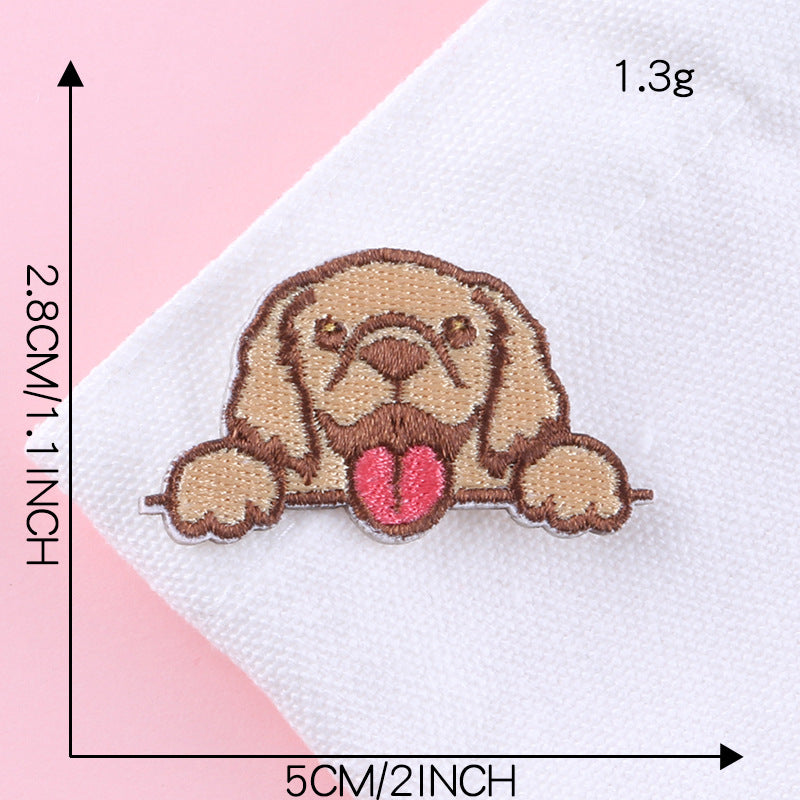 Peeking Dog Embroidered Patches – Pick Your Breed! Self-Adhesive Stick-On Appliques, 9 Styles