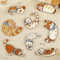 8 Styles Cream Cat Embroidered Patches – Pick Your Kitty! Self-Adhesive Stick-On Appliques