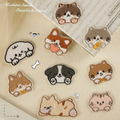 9 Styles Fuzzy Round Cat & Dog Embroidered Patches – Pick Your Baby! Self-Adhesive Stick-On Appliques