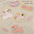 9 Styles Pink Puppy & Word Embroidered Patches – Mix & Match! Self-Adhesive Stick-On Appliques