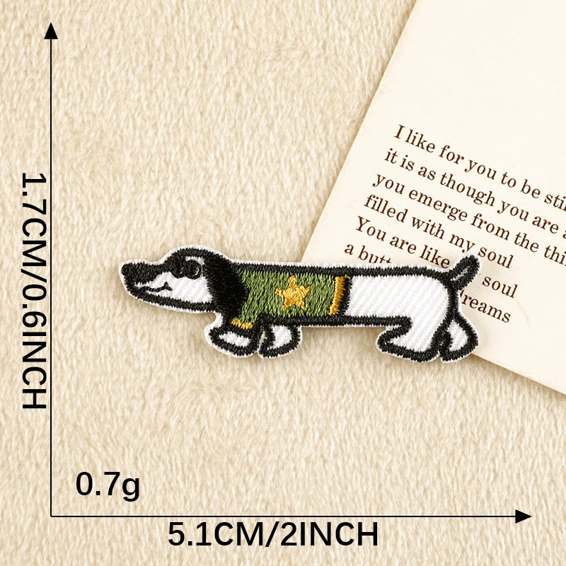 9 Styles Retro Comic Dog Embroidered Patches – Iron-On Appliques, Pick Your Character!