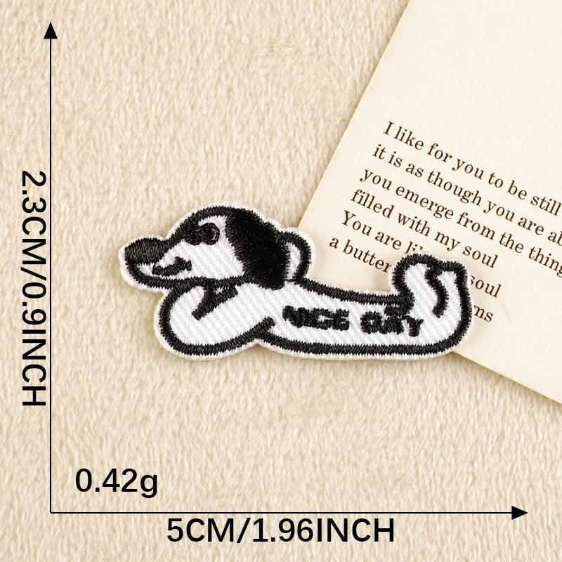 9 Styles Retro Comic Dog Embroidered Patches – Iron-On Appliques, Pick Your Character!