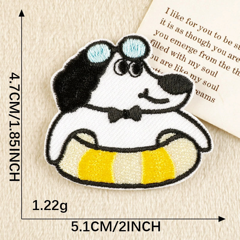 9 Styles Retro Comic Dog Embroidered Patches – Iron-On Appliques, Pick Your Character!