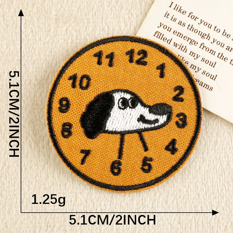 9 Styles Retro Comic Dog Embroidered Patches – Iron-On Appliques, Pick Your Character!