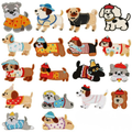 18 Styles Winter Dogs Embroidered Patches – Bundled-Up Pups! Self-Adhesive Stick-On Appliques