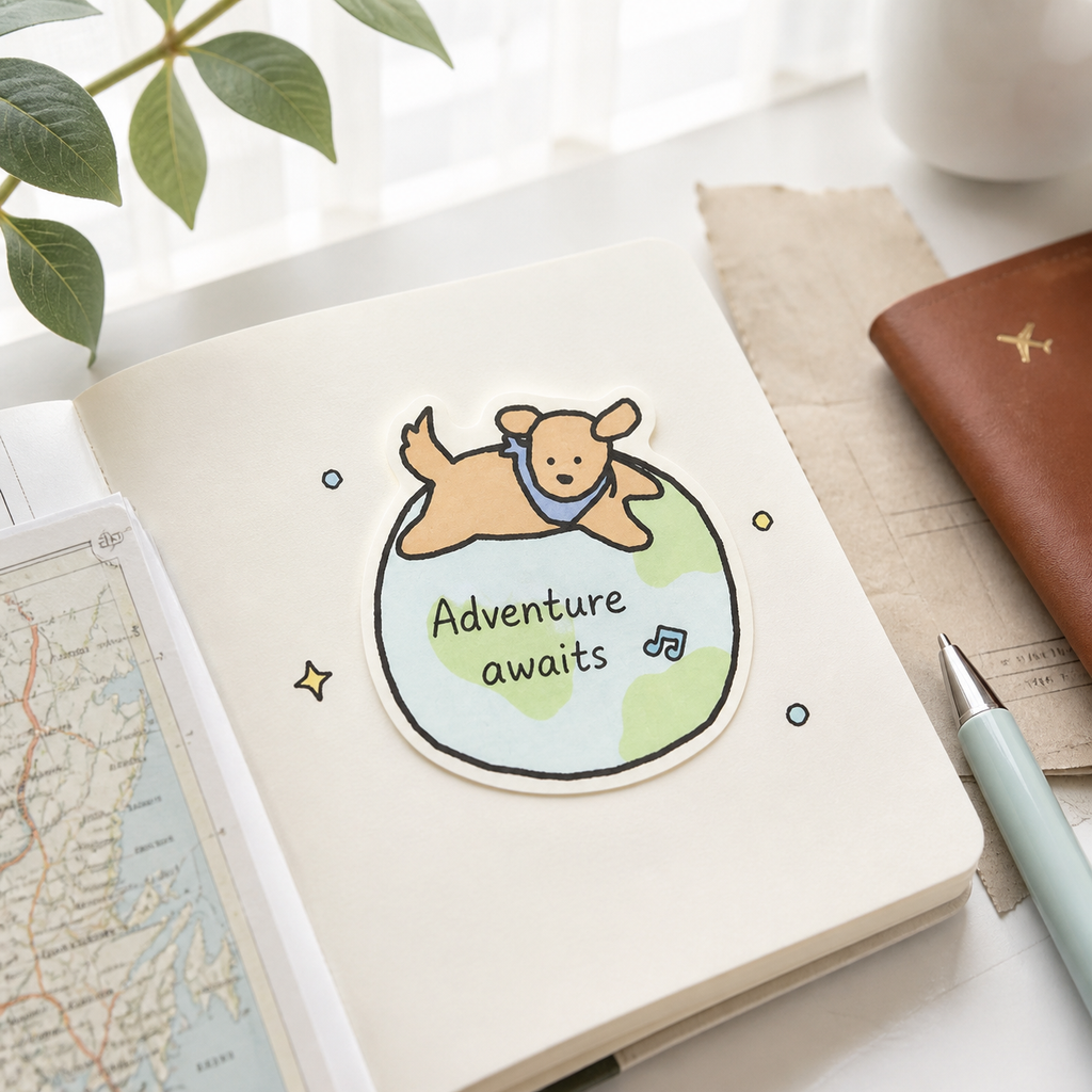 Cute Cat & Dog Die-Cut Sticky Notes | Relax Series Vol.3, 30 Sheets, 4 Styles