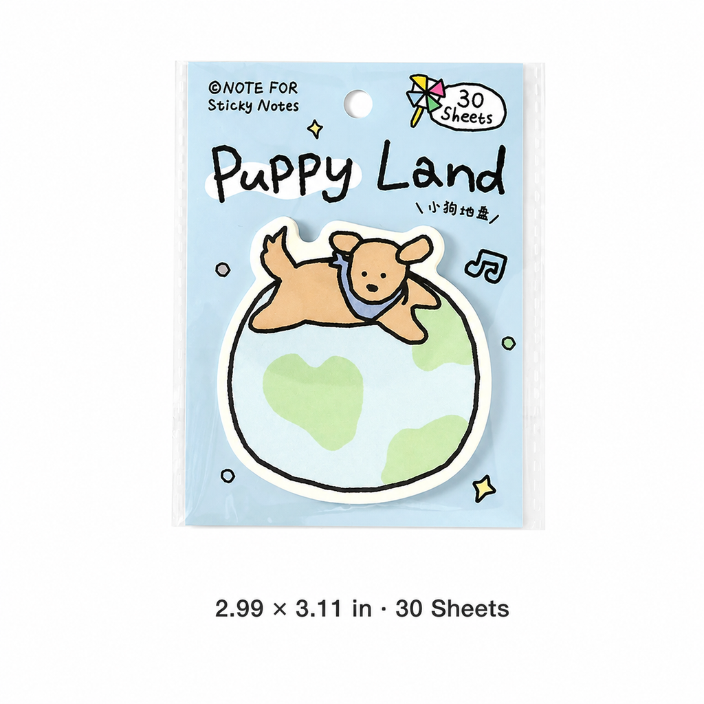 Cute Cat & Dog Die-Cut Sticky Notes | Relax Series Vol.3, 30 Sheets, 4 Styles