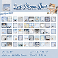 Cute Cat Illustrated Sticky Notes | 50 Mixed Designs, 4 Themes