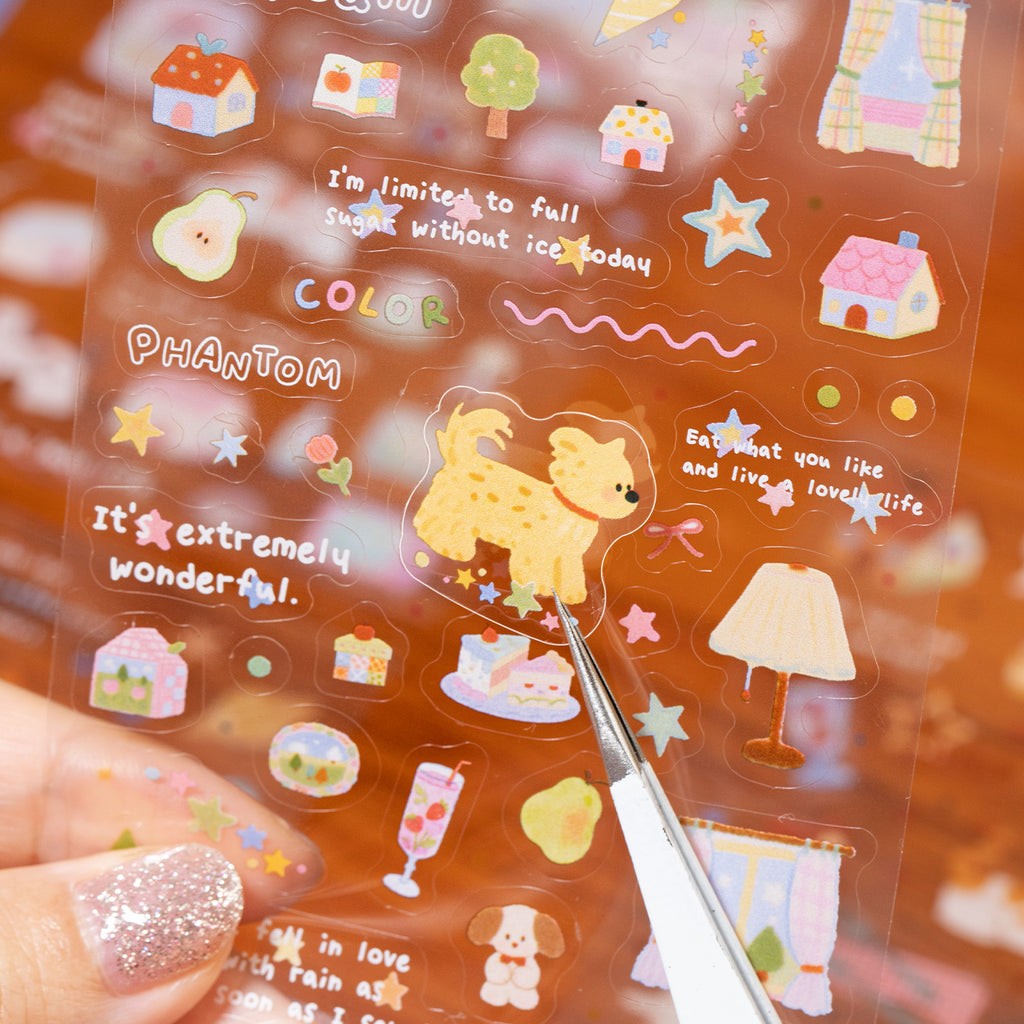 Watercolor Cat Journaling Sticker Collection with Handwritten Quotes – 20 Sheets(2 Palettes)