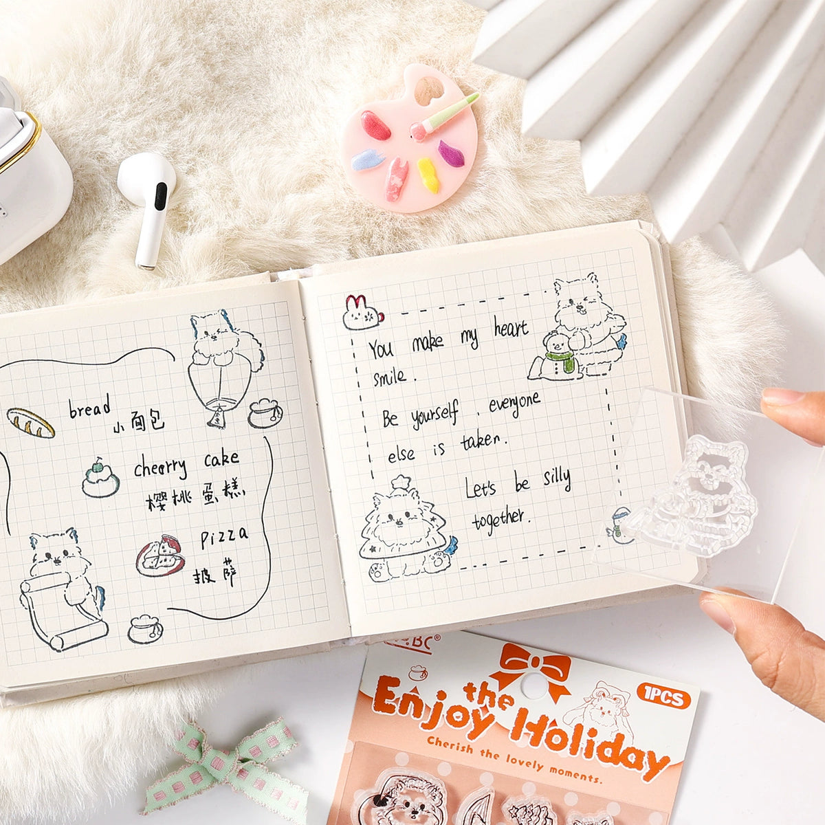Stray Dog Clear Silicone Stamp Sheets | 4 Styles, with Free Acrylic Handle