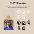 Little Black Cat's Wonderful Adventure Hollow-Out Card Pack | 10 cards per pack, 4 Styles, Black Cardstock