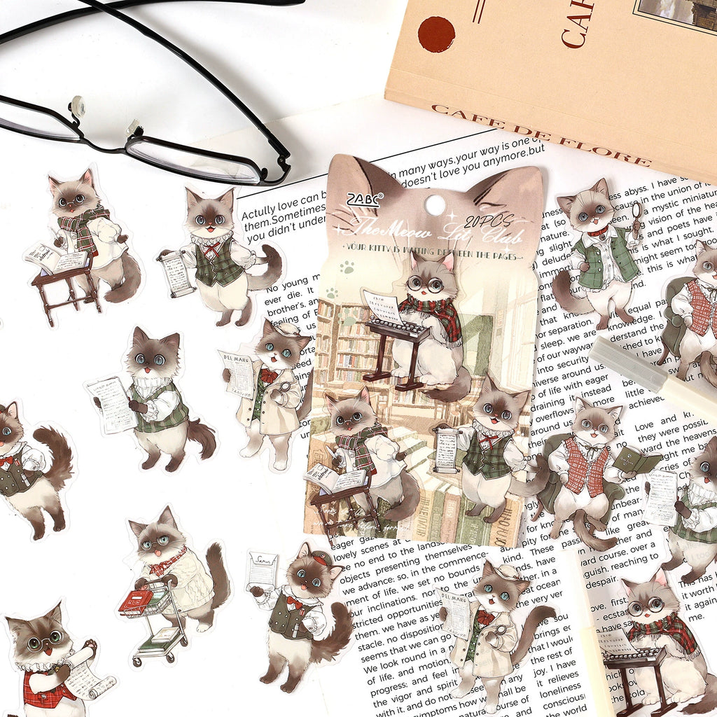 Cute Cat Career Sticker Pack | Paw Club Series, 6 Themes