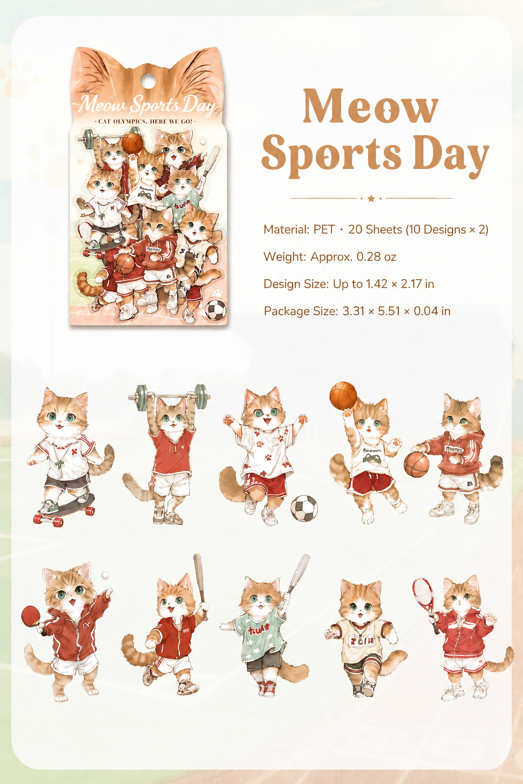 Cute Cat Career Sticker Pack | Paw Club Series, 6 Themes