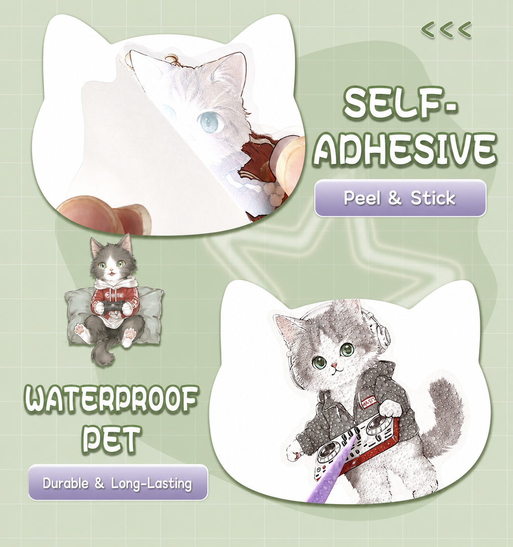Cute Cat Career Sticker Pack | Paw Club Series, 6 Themes