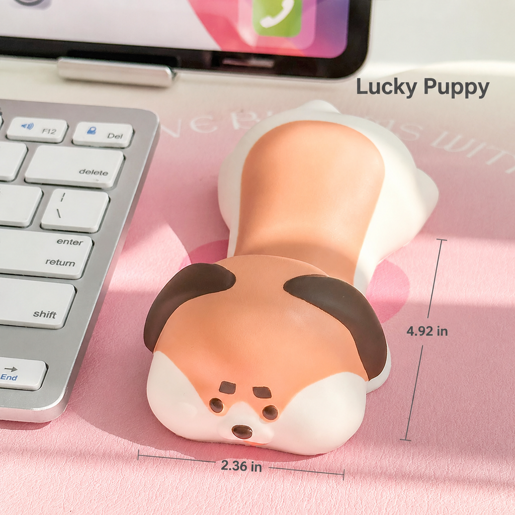 Cute 3D Animal Wrist Rest | Soft PU Ergonomic Wrist Support, 4 Designs