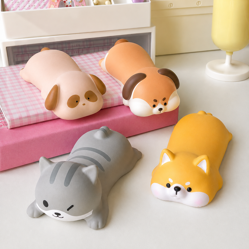 Cute 3D Animal Wrist Rest | Soft PU Ergonomic Wrist Support, 4 Designs