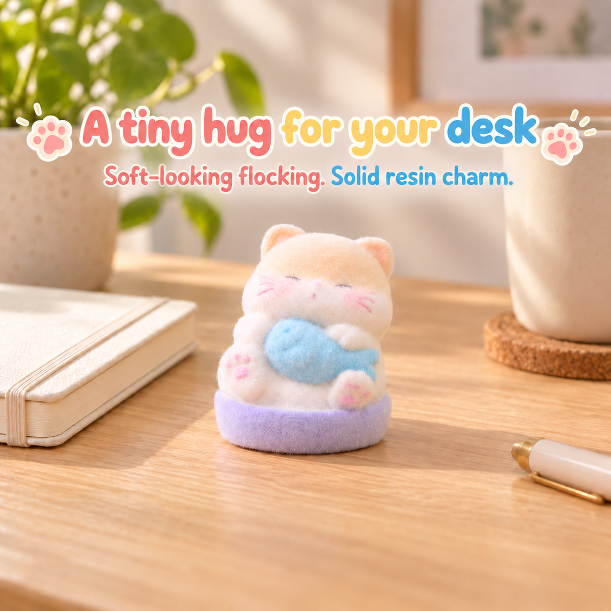 Cozy Cat Club – Flocked Cat Figurine Blind Box, 8 Designs + Secret (1/36)