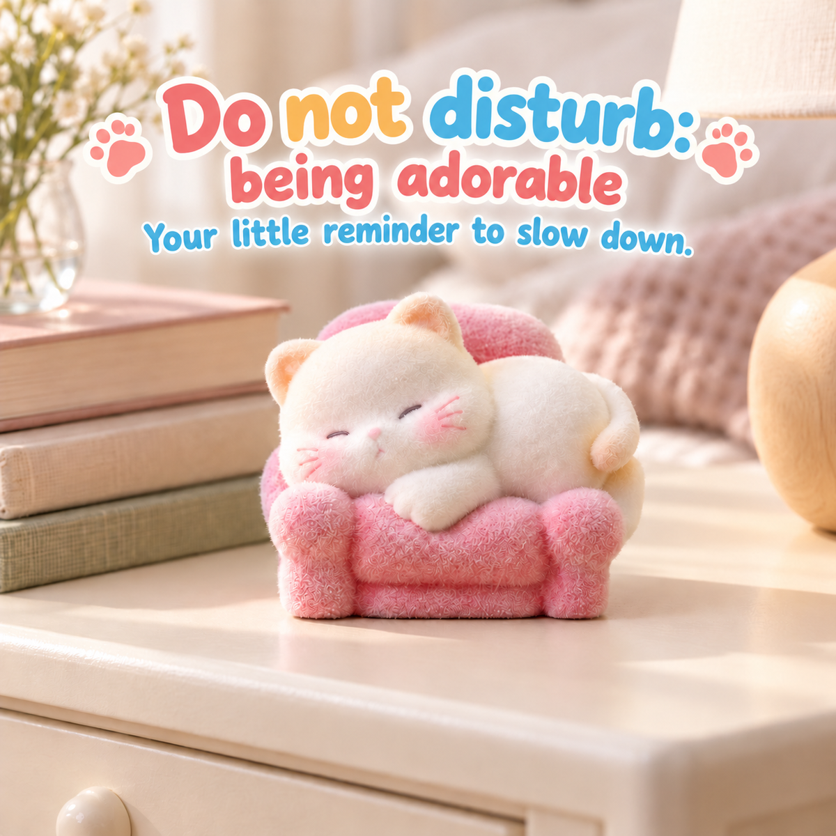 Cozy Cat Club – Flocked Cat Figurine Blind Box, 8 Designs + Secret (1/36)