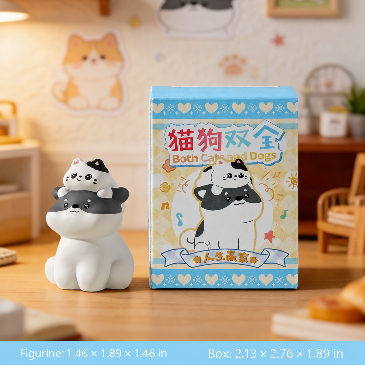 Pawfect Together – Cat & Dog Mini Figurines, 6 Styles
