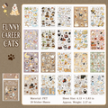 Furry Tails Cat Sticker Book | 2 Styles, 20 Sheets, PET