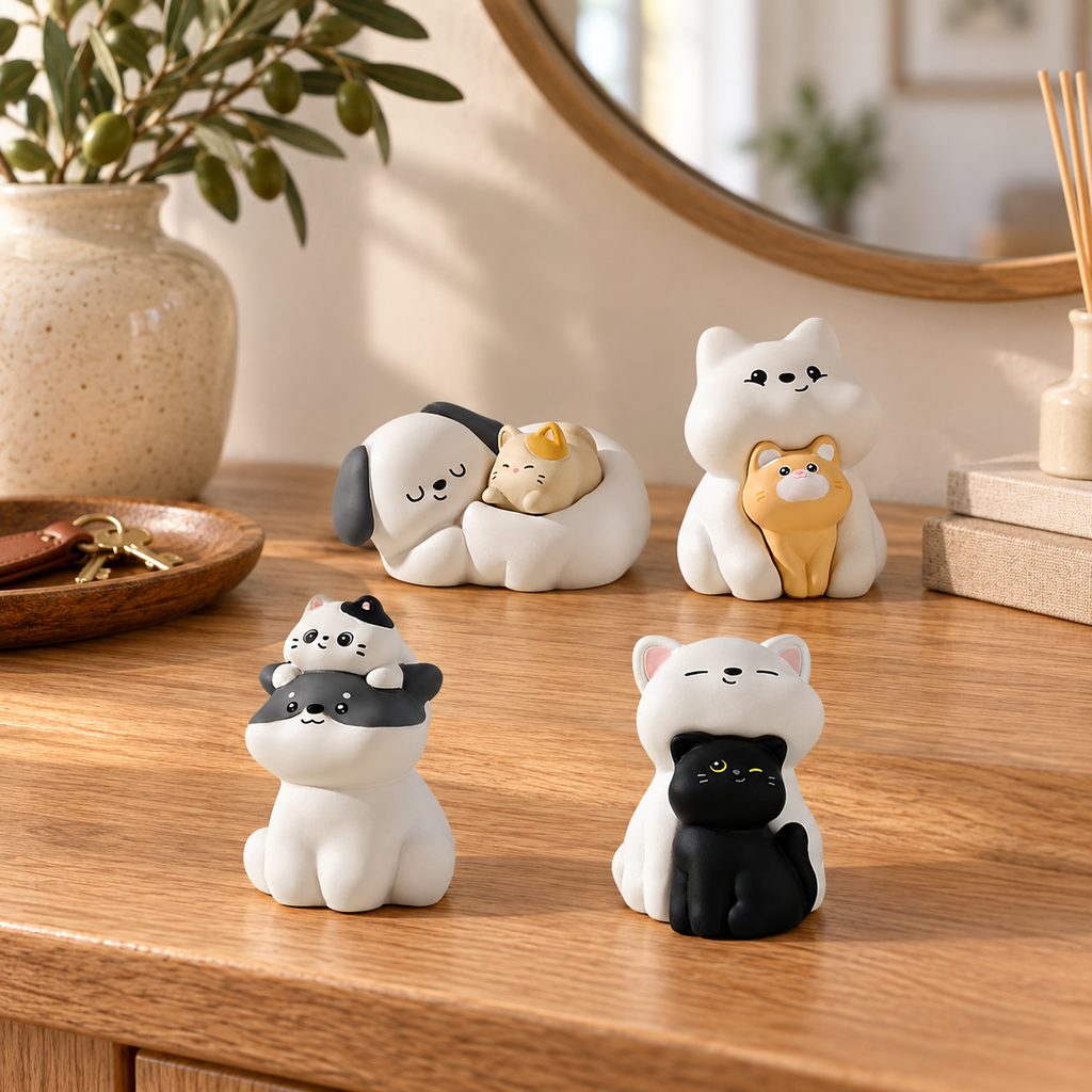 Pawfect Together – Cat & Dog Mini Figurines, 6 Styles