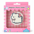 Cute Westie Puppy MagSafe Phone Stand | Bow-Tie Alloy Grip