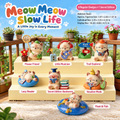 Meow Meow Slow Life Blind Box – Cute Resin Cat Figurines, 6 designs + 1 secret (1 Box / Full Set)