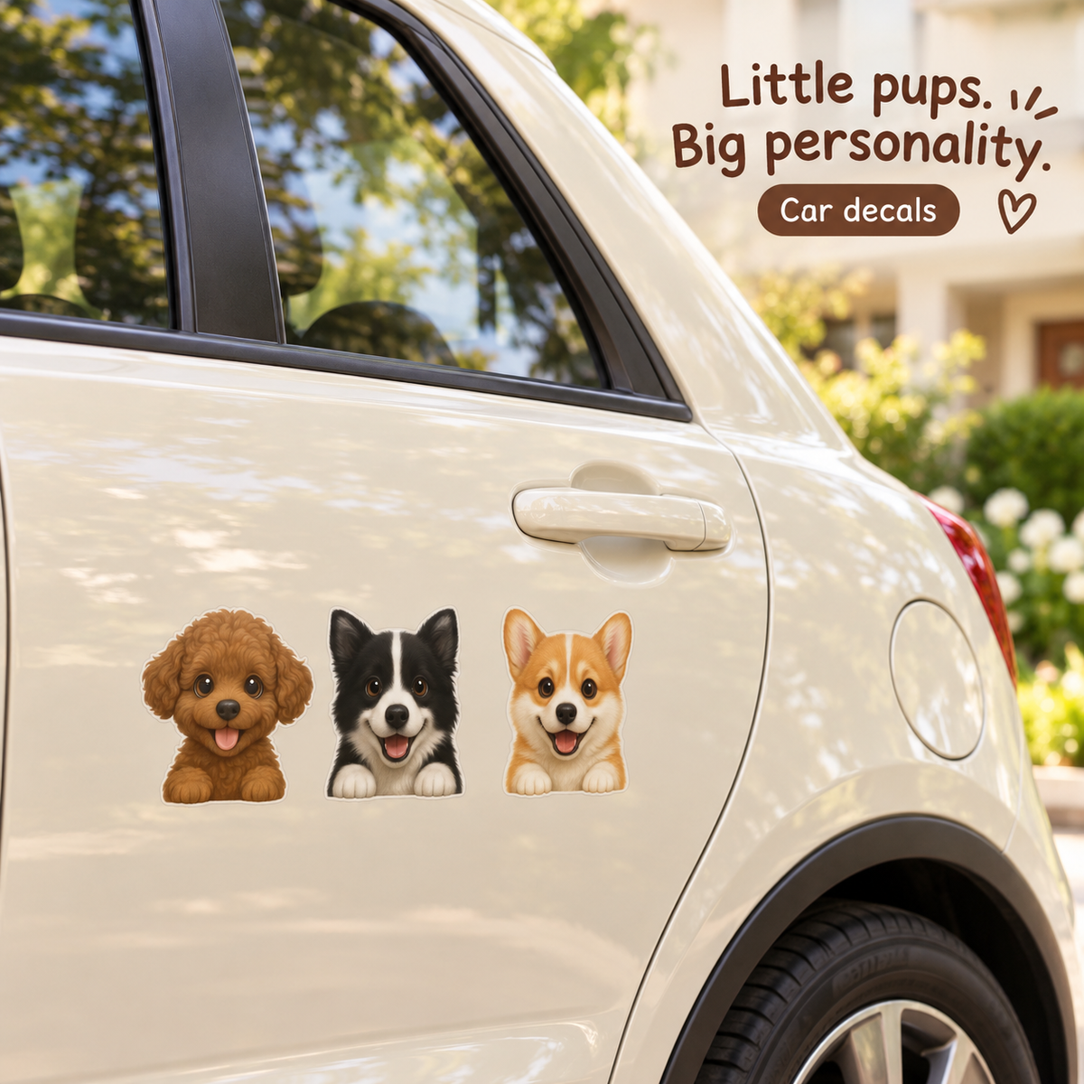 Peeking Pups — Cute Dog Car Decals ｜7 Styles & 2 Sizes