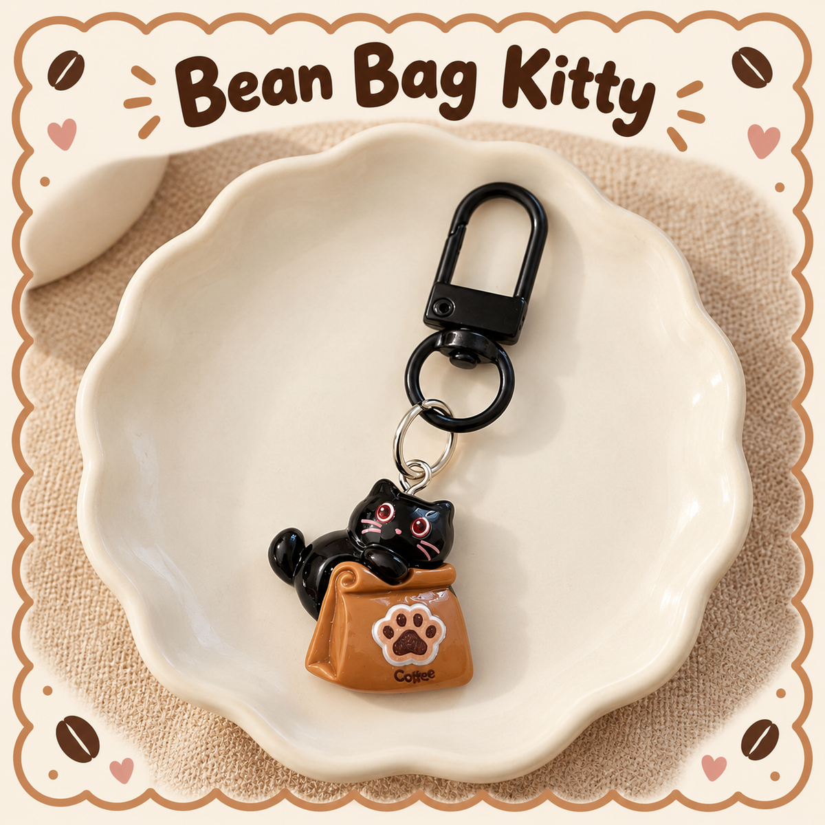 Coffee & Meow Club Keychains ☕🐾 – 6 Styles