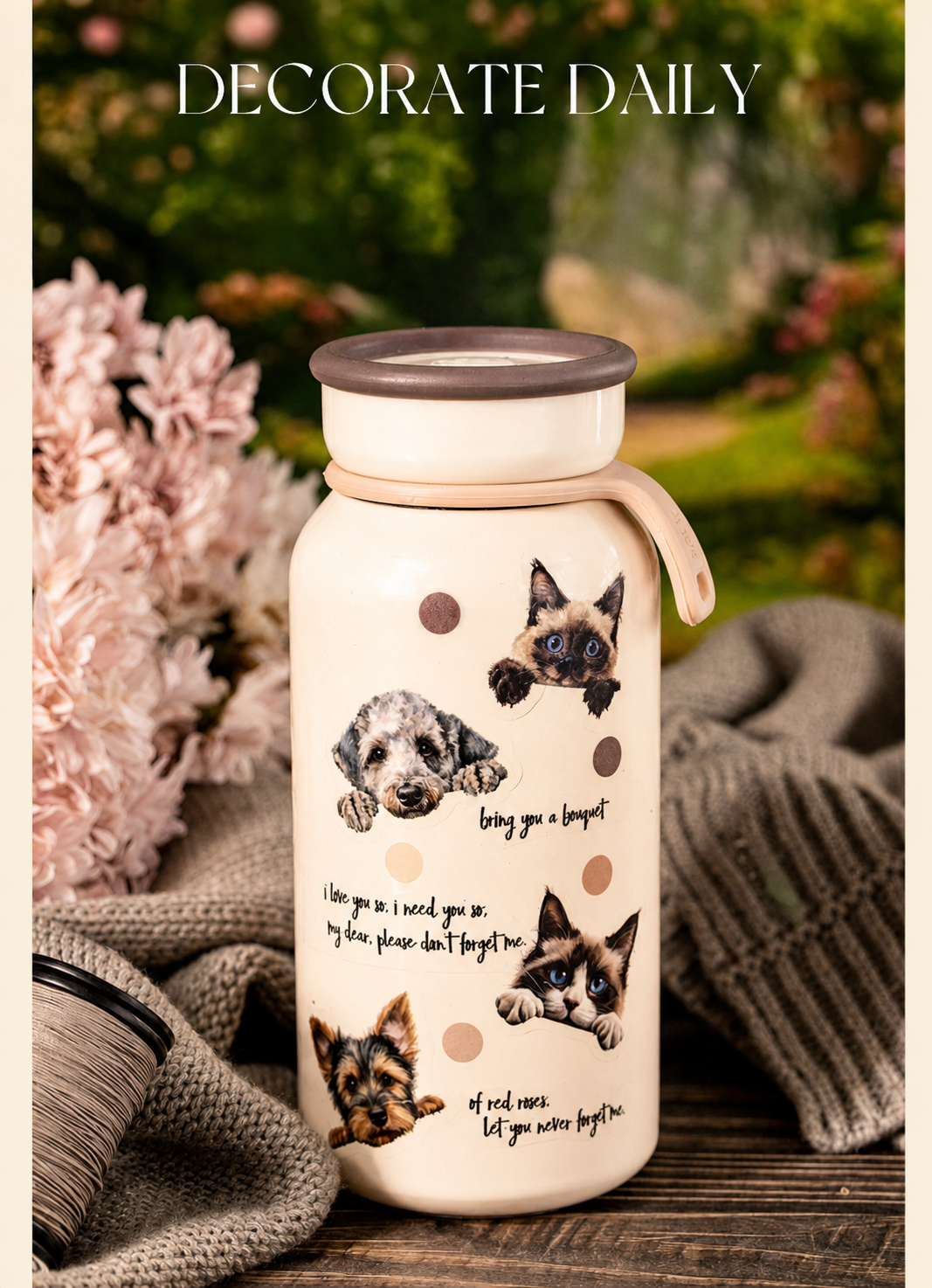 Cat and Dog Little Corner Die-Cut Washi Tape | 1 roll per pack, 6 Styles, PET