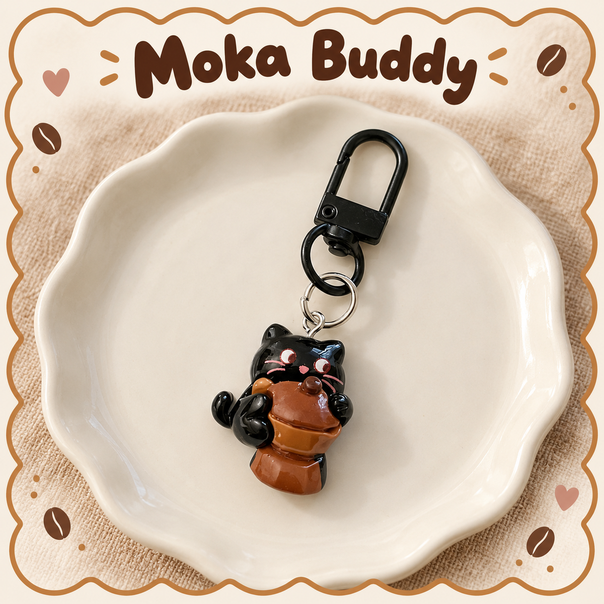 Coffee & Meow Club Keychains ☕🐾 – 6 Styles