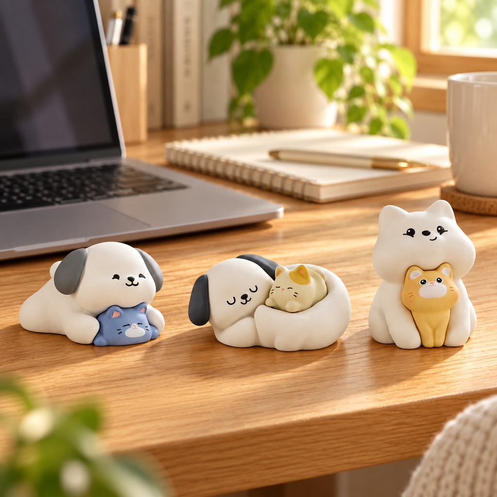 Pawfect Together – Cat & Dog Mini Figurines, 6 Styles