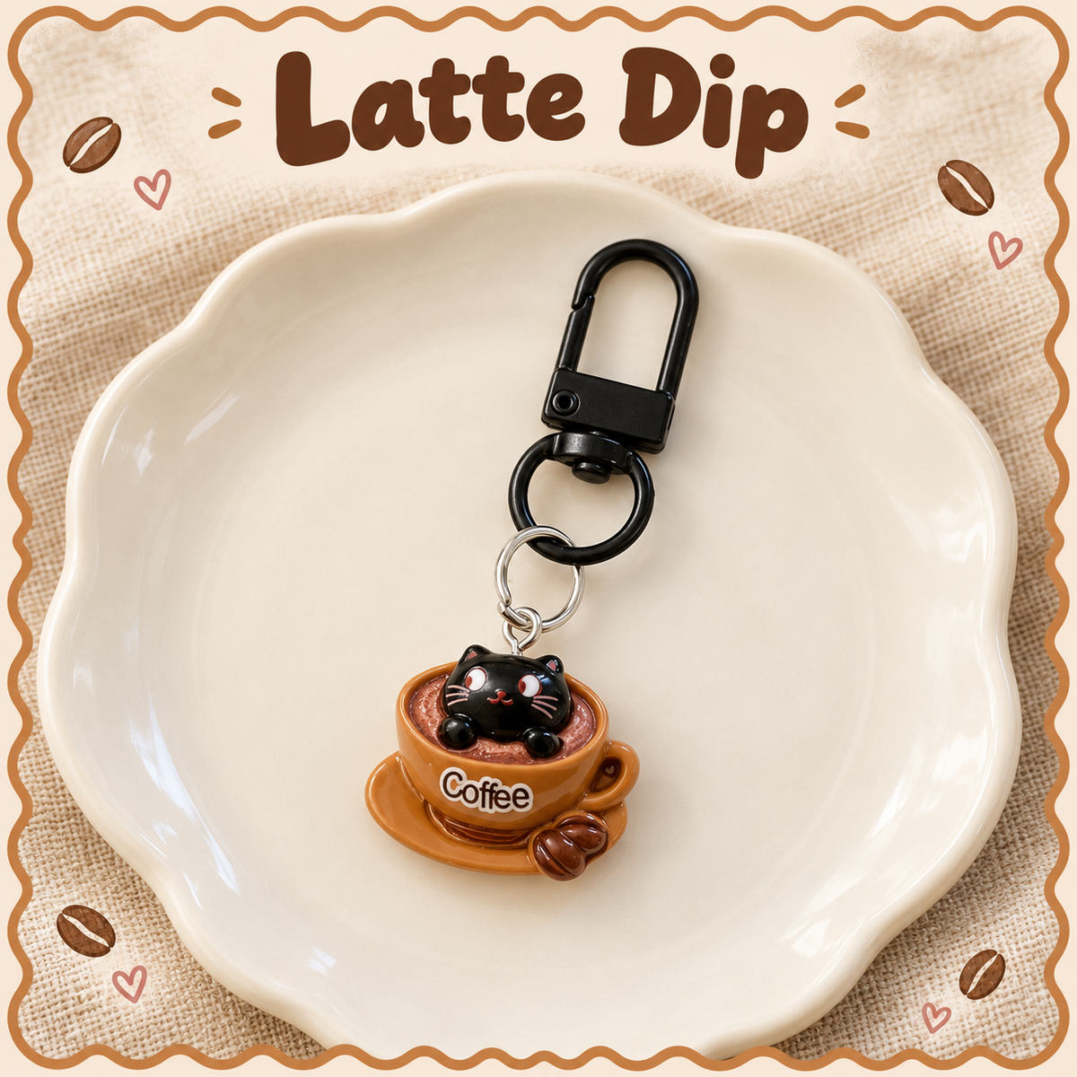 Coffee & Meow Club Keychains ☕🐾 – 6 Styles