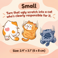 Cartoon Cat Trio Car Decal – Scratch Cover Sticker Set for Car Body & Bumper, Waterproof, 3 Styles & 3 Sizes