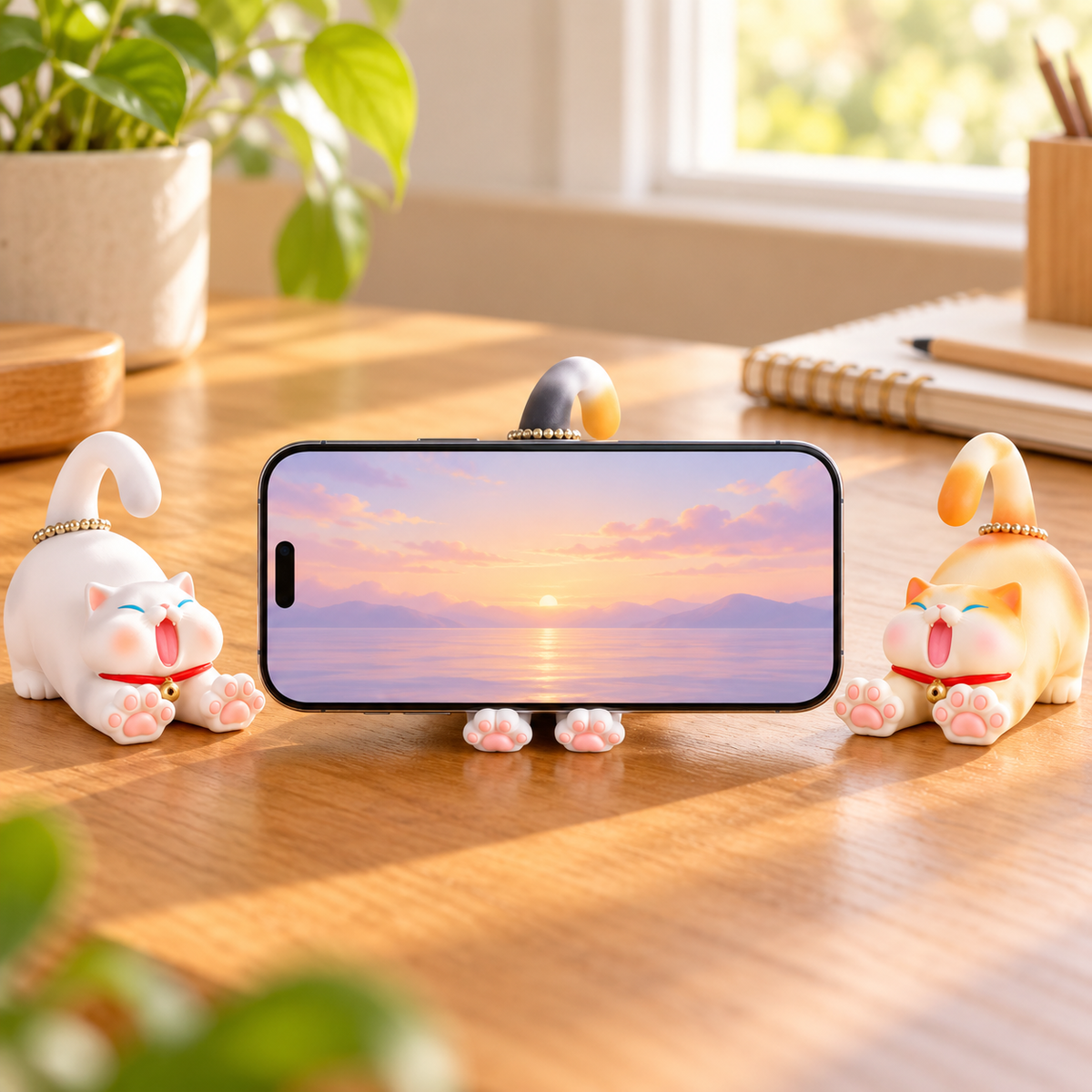 Meow Meow Party – Cat Phone Stand Blind Box, 8 Designs + 2 Secrets
