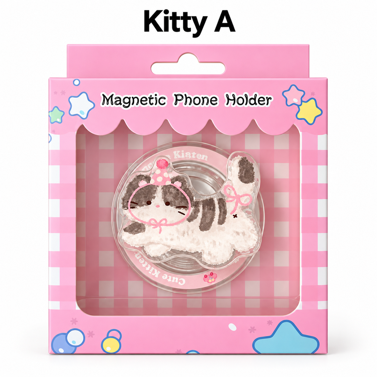 Kitty Drop MagSafe Phone Stand & Grip – Glossy Resin Magnetic Kickstand (8 Styles)