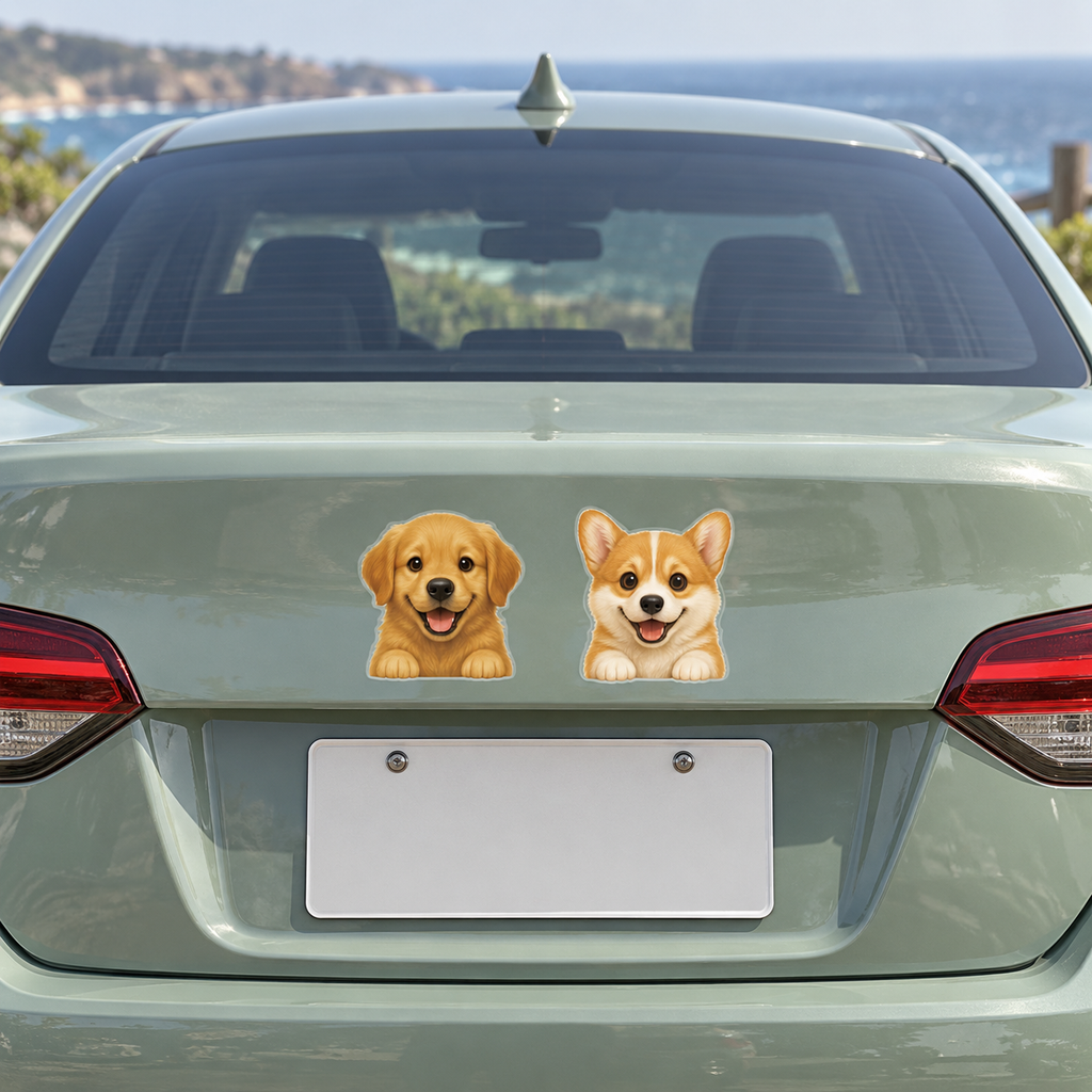 Peeking Pups — Cute Dog Car Decals ｜7 Styles & 2 Sizes