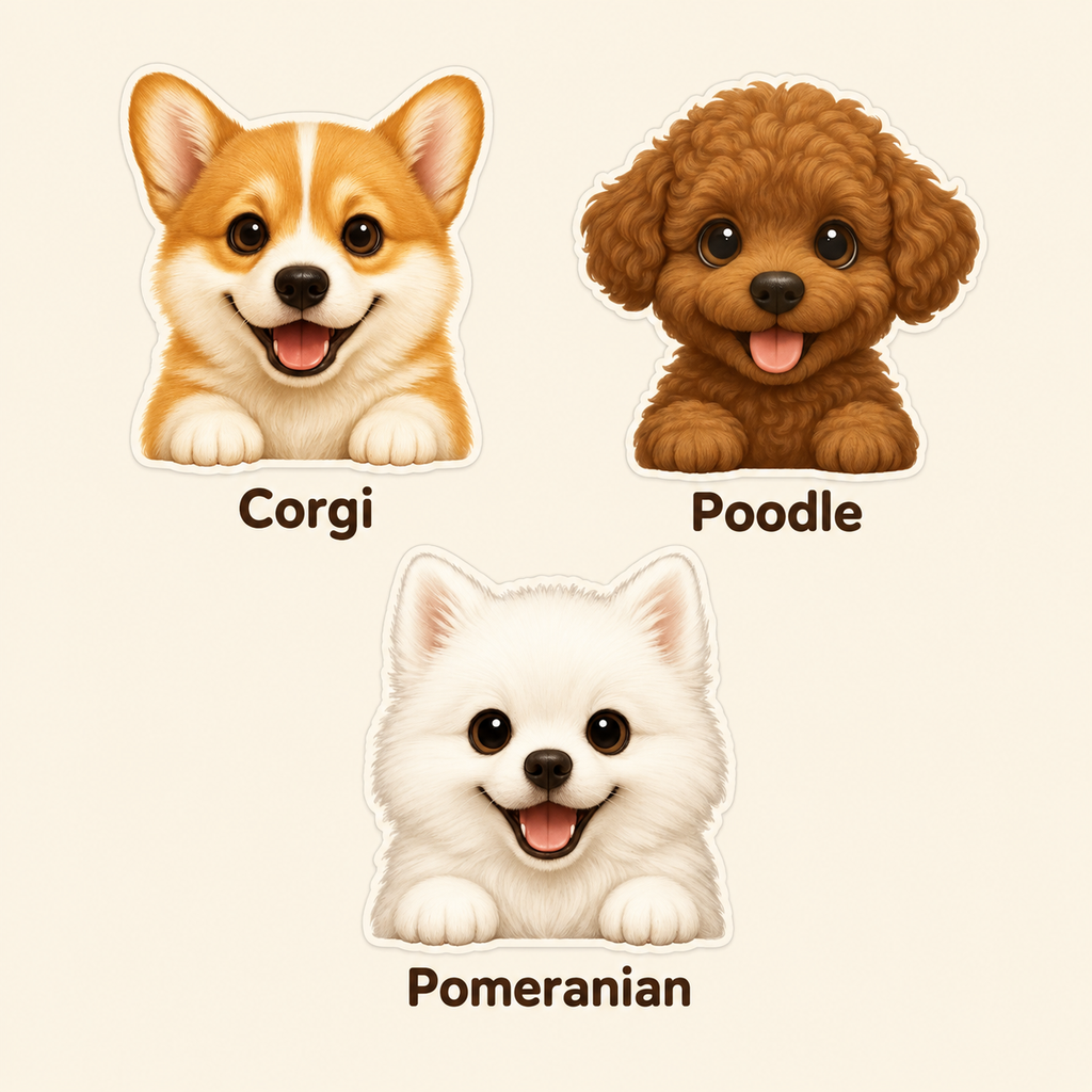 Peeking Pups — Cute Dog Car Decals ｜7 Styles & 2 Sizes
