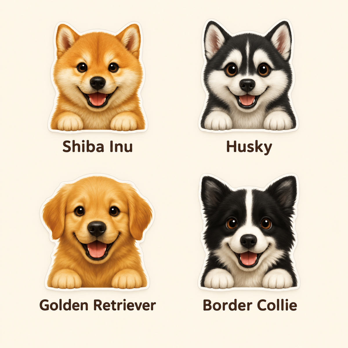 Peeking Pups — Cute Dog Car Decals ｜7 Styles & 2 Sizes
