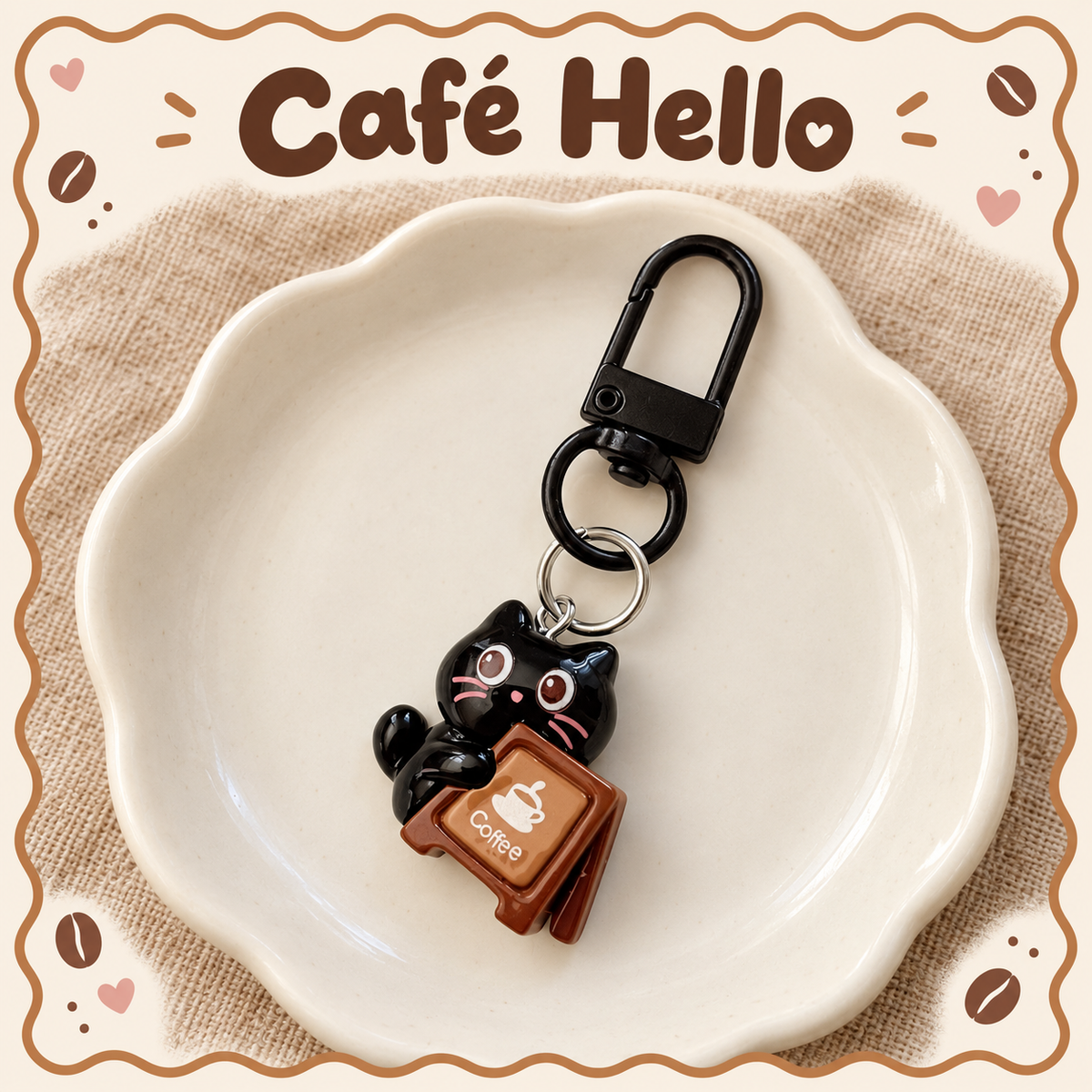 Coffee & Meow Club Keychains ☕🐾 – 6 Styles