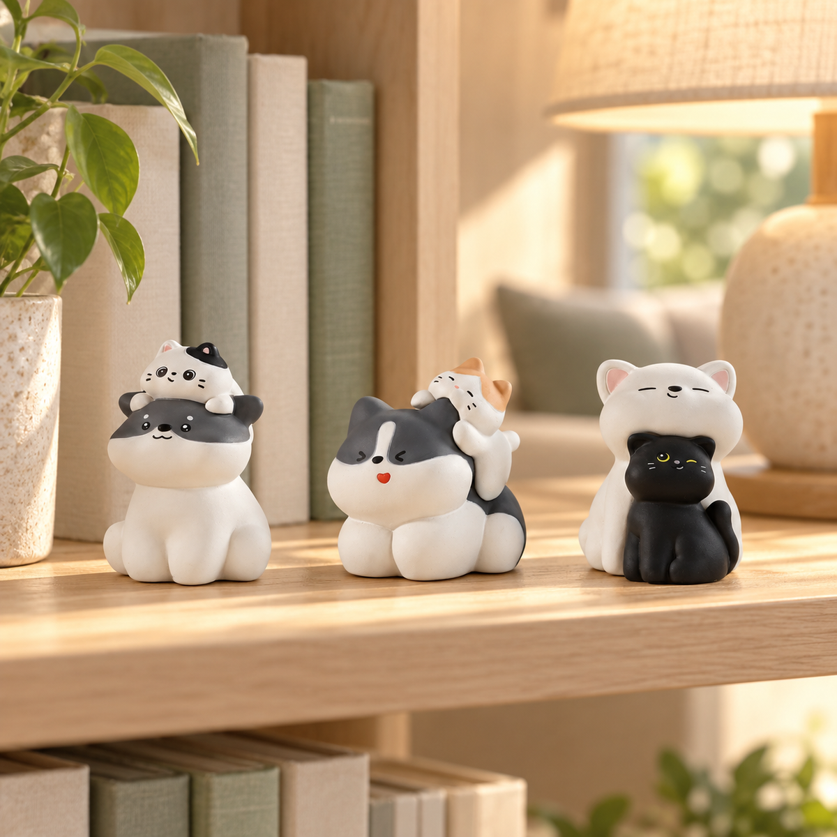 Pawfect Together – Cat & Dog Mini Figurines, 6 Styles