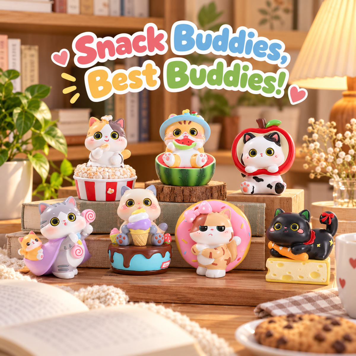 Snacktime Cat Paradise – Foodie Cat Blind Box, 6 Designs + 1 Secret (2%)