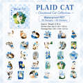 Kitten Holiday Watercolor Cat Sticker Sheets | 6 Styles, Waterproof PET